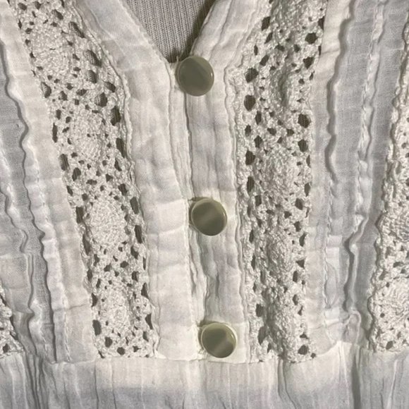 Old Navy White cotton Gauze Tunic Cover Up Sz XL - Picture 2 of 5